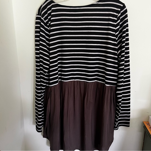 Umgee Striped Sz Large Black White Two Tone - Picture 2 of 7